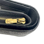 Louis Vuitton Monogram Empreinte Portefeuille Clair Bifold Compact Wallet Noir — view 6