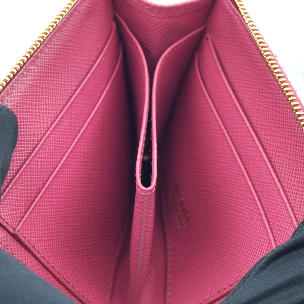 Prada Coin Purse Leather Pink Gold — view 5