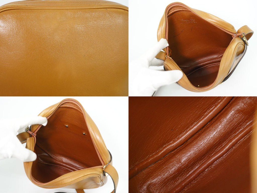 Dior Leather Shoulder Bag Pochette Brown — view 8