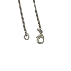 Chanel CC Logo Metal Rhinestone Necklace Silver — view 5