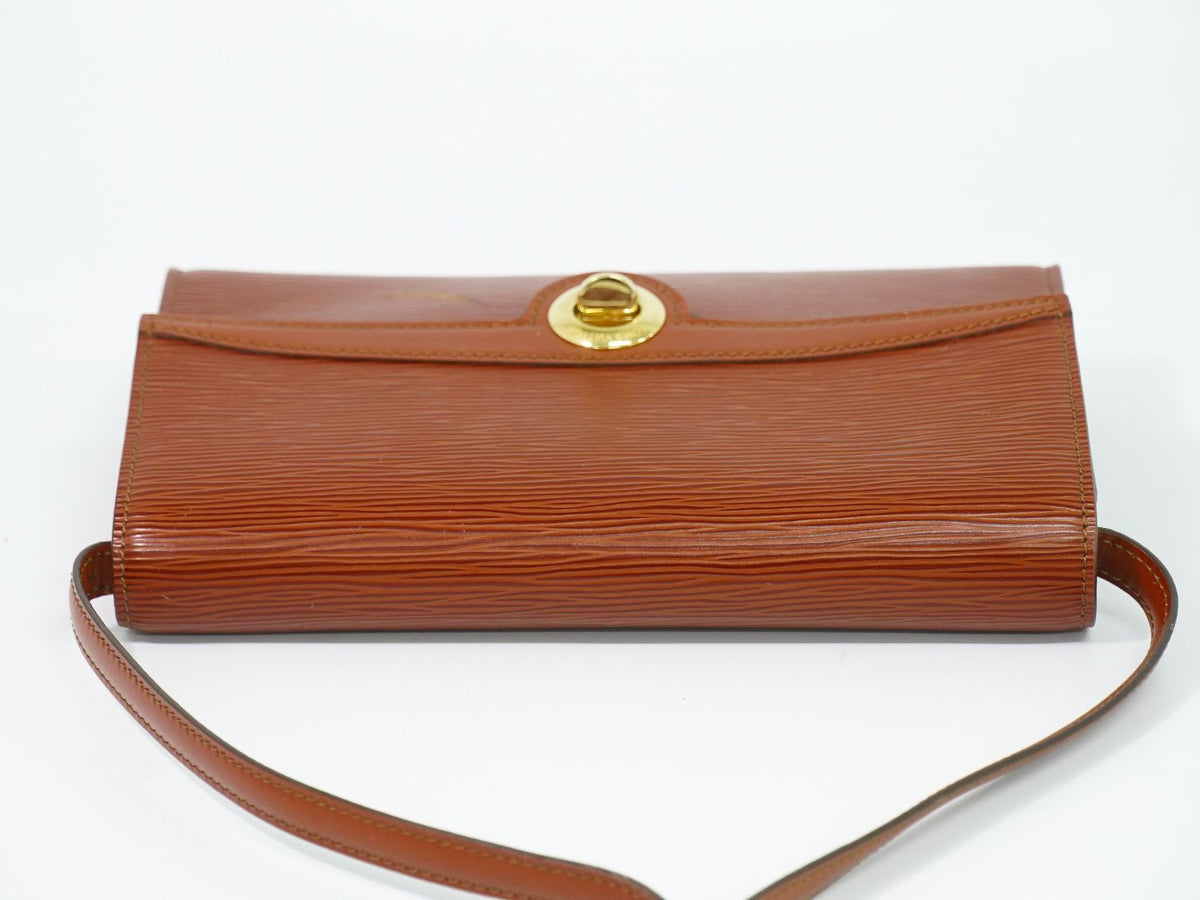 Louis Vuitton LV Arche Epi Leather 2-Way Shoulder Bag Clutch Kenya Brown — view 5