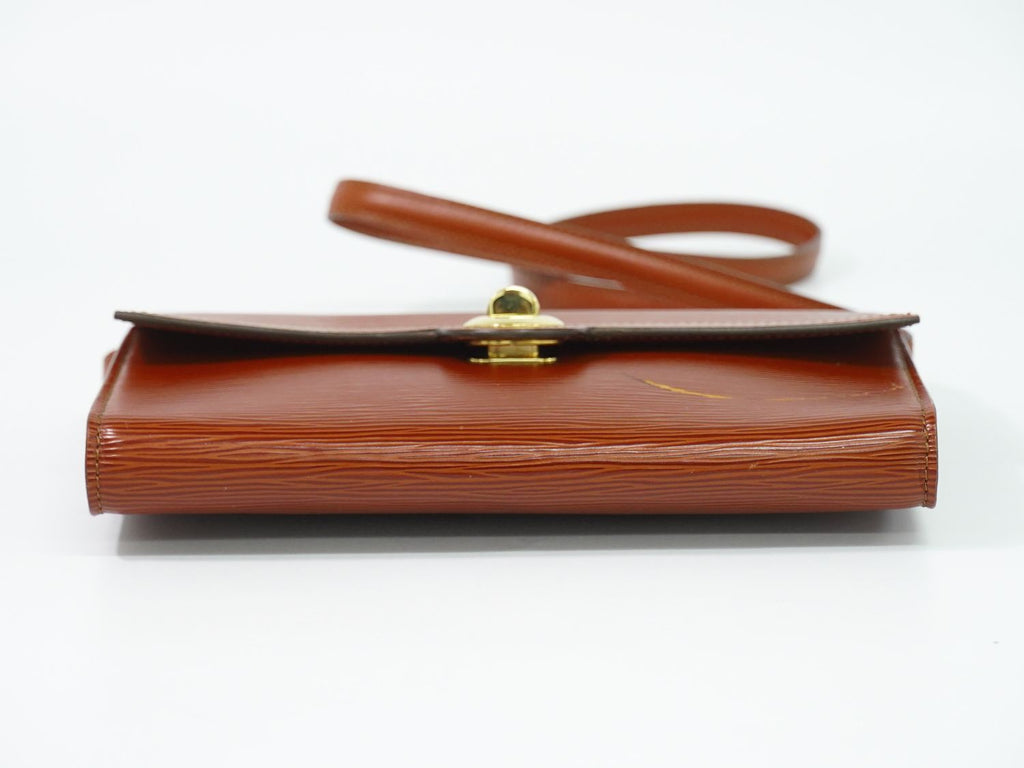 Louis Vuitton LV Arche Epi Leather 2-Way Shoulder Bag Clutch Kenya Brown — view 3