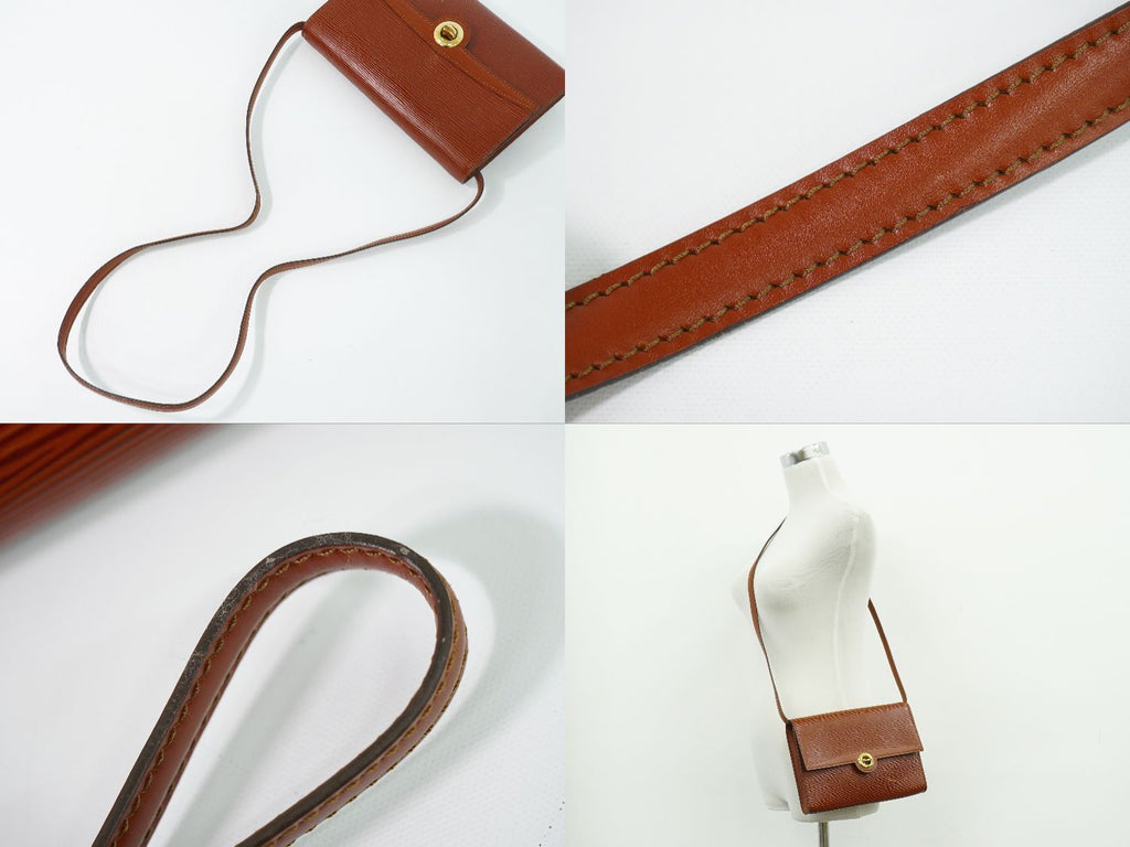 Louis Vuitton LV Arche Epi Leather 2-Way Shoulder Bag Clutch Kenya Brown — view 6