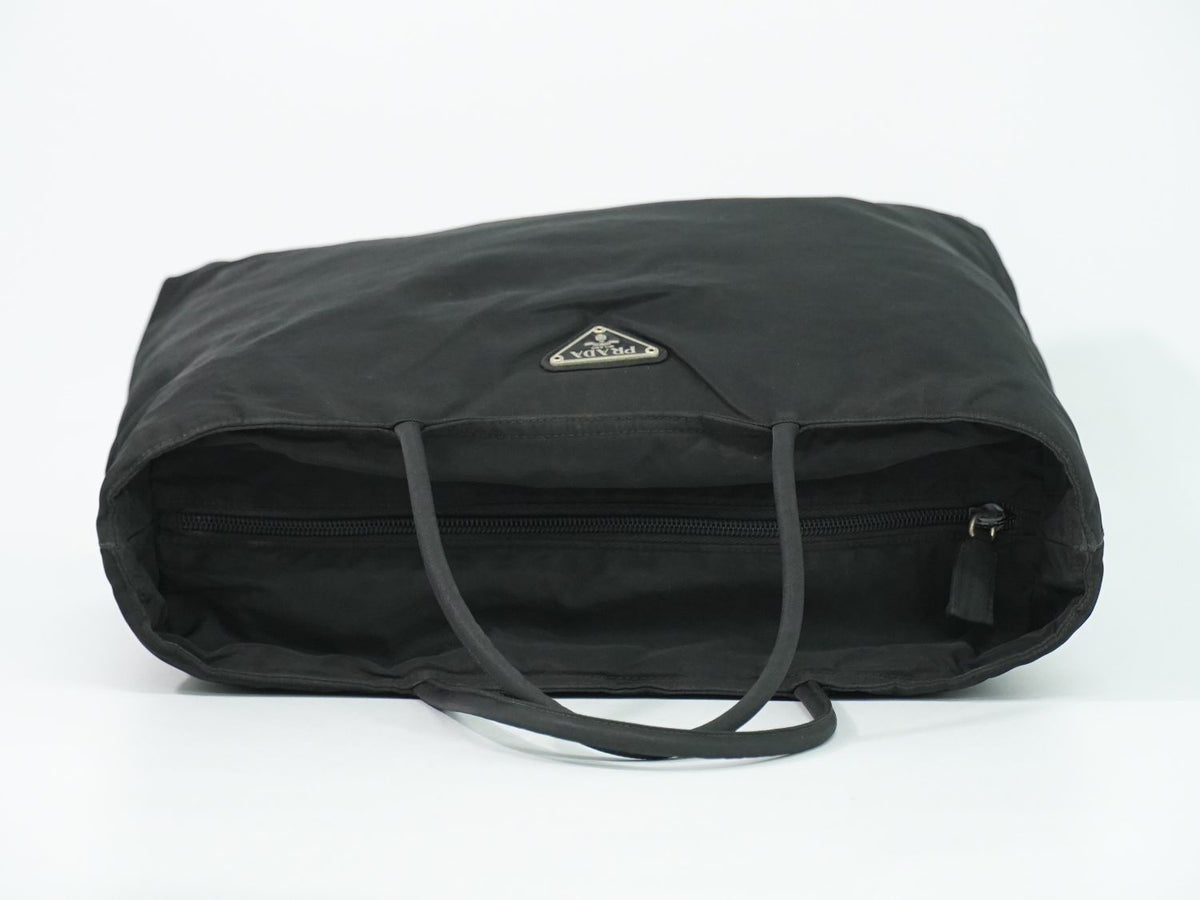 Prada Nylon Tote Bag Black — view 5