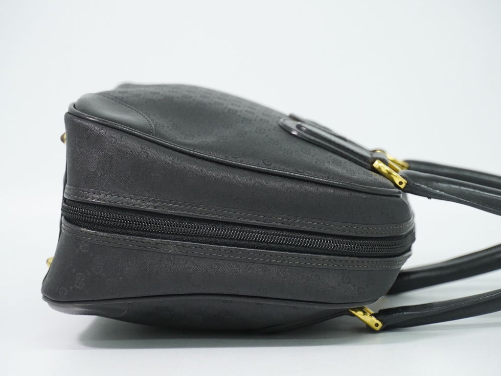 Gucci Vintage Micro GG Mini Boston Bag Black — view 4