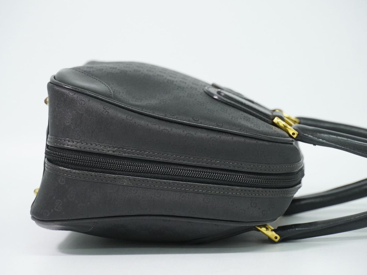 Gucci Vintage Micro GG Mini Boston Bag Black — view 4