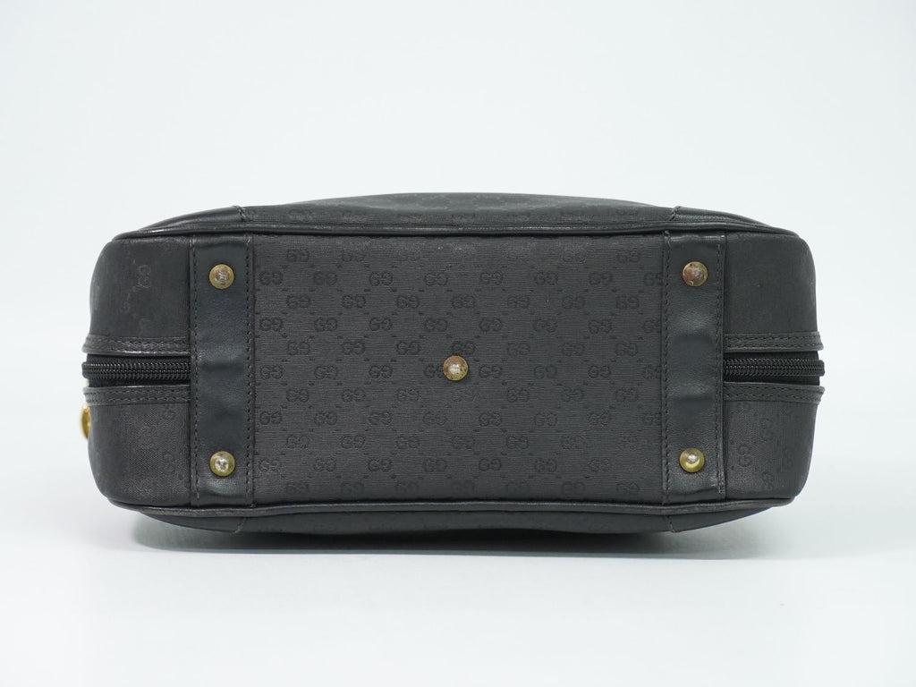 Gucci Vintage Micro GG Mini Boston Bag Black — view 3