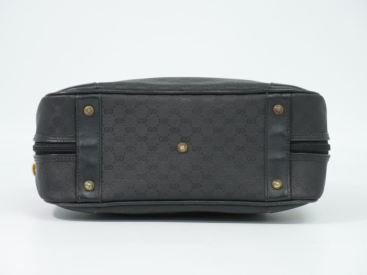 Gucci Vintage Micro GG Mini Boston Bag Black — view 3