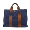 Hermes Tote Bag Fourre Tout MM Canvas Navy Silver
