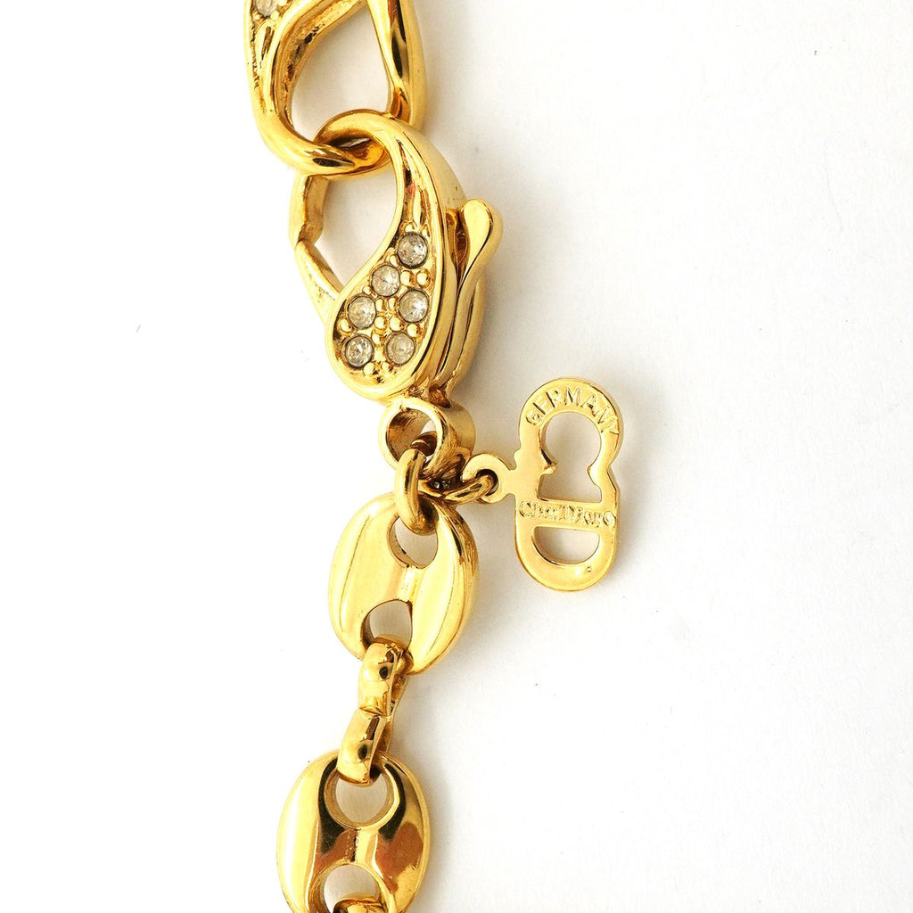 Dior Necklace Gold Plated Rhinestone — view 5
