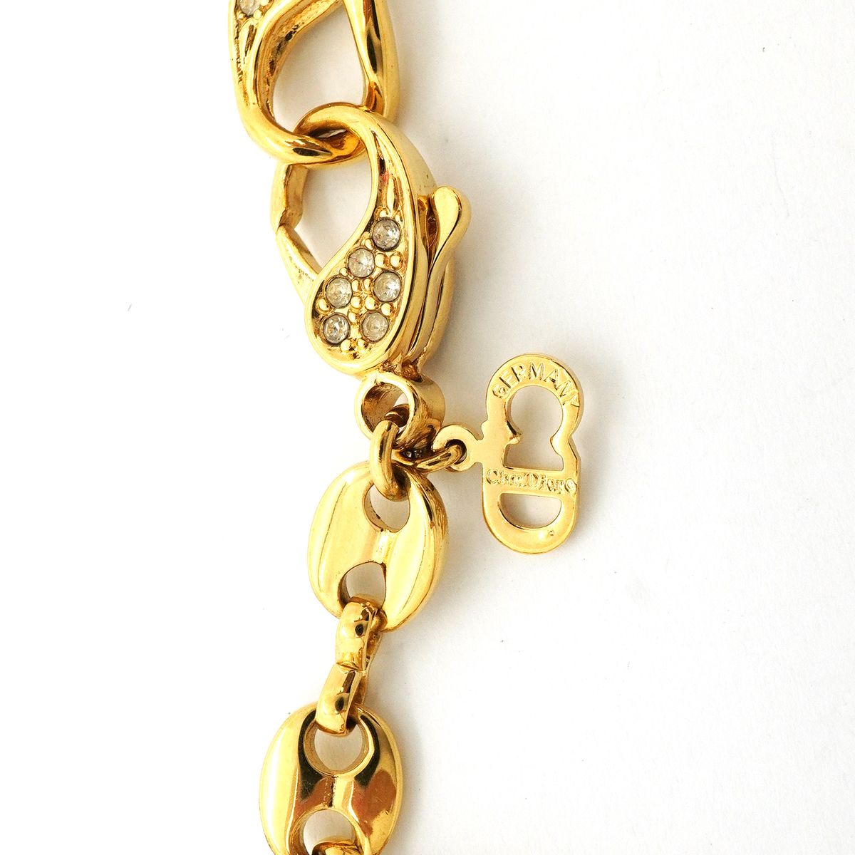 Dior Necklace Gold Plated Rhinestone — view 5
