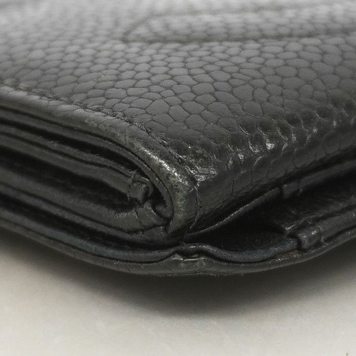Chanel Wallet Caviar Leather Black Gold — view 5