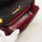 Chanel Shoulder Bag Quilted Lambskin Black Gold — view 4