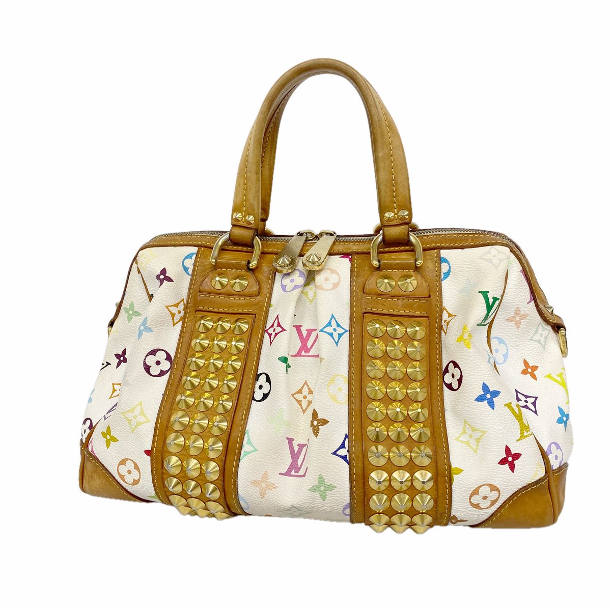 Louis Vuitton Handbag Monogram Multicolor Courtney MM Blanc