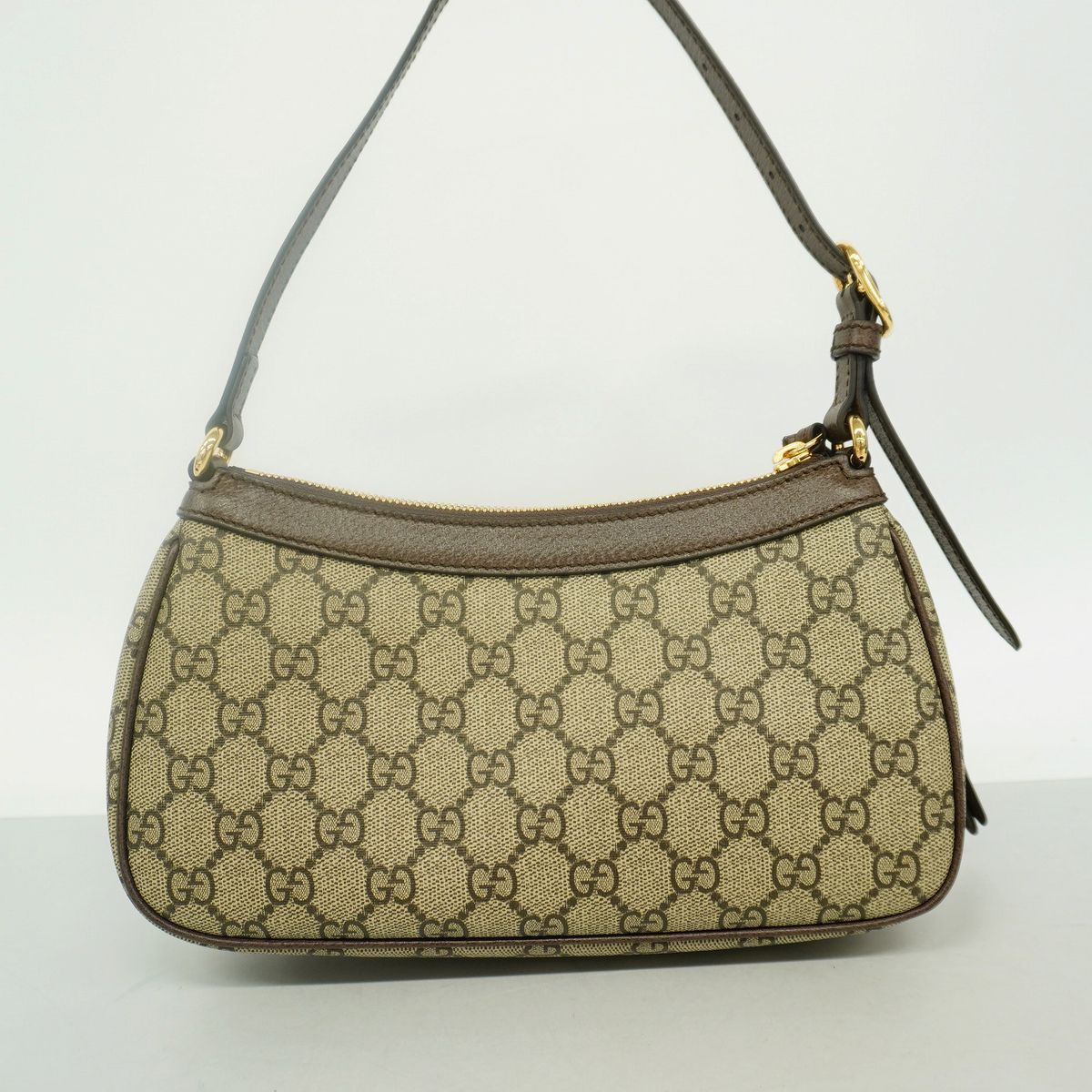 Gucci Shoulder Bag GG Supreme Brown Gold — view 7
