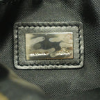 Fendi Shoulder Bag Zucchino Nylon Canvas Dark Brown Silver — view 5