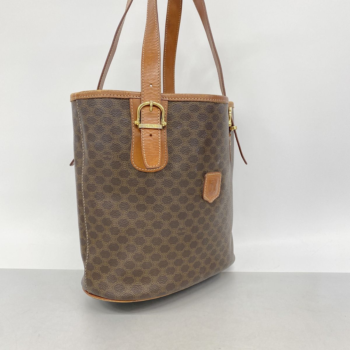 Celine Tote Bag Macadam Brown Gold — view 2