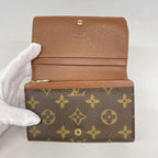 Louis Vuitton Wallet Monogram Porte Monnaie Billets Tresor Brown — view 3