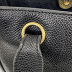 Chanel Tote Bag Caviar Leather Black Gold — view 8