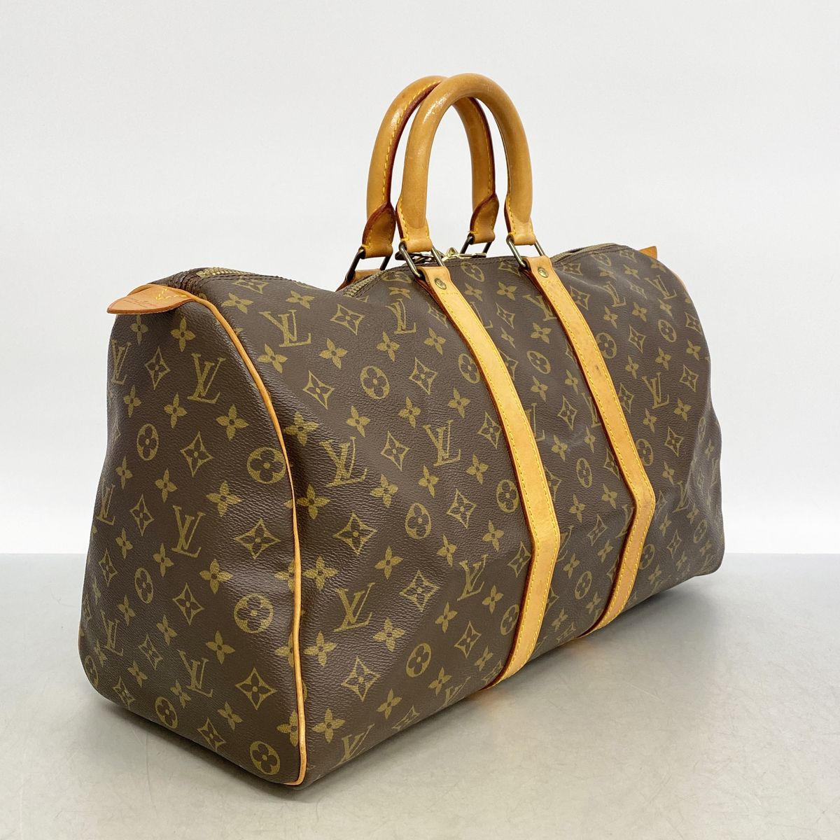 Louis Vuitton Boston Bag Monogram Keepall 45 Brown — view 2