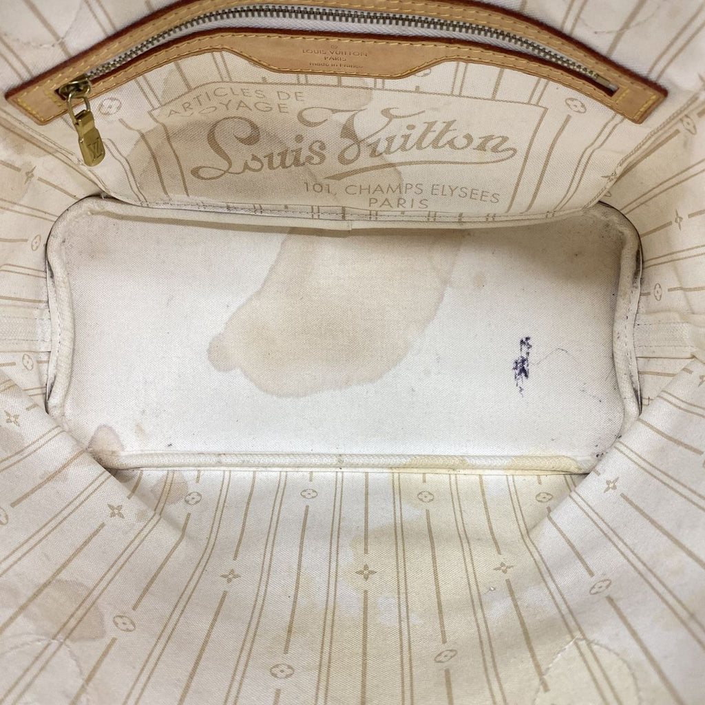 Louis Vuitton Tote Bag Damier Azur Neverfull PM White — view 4
