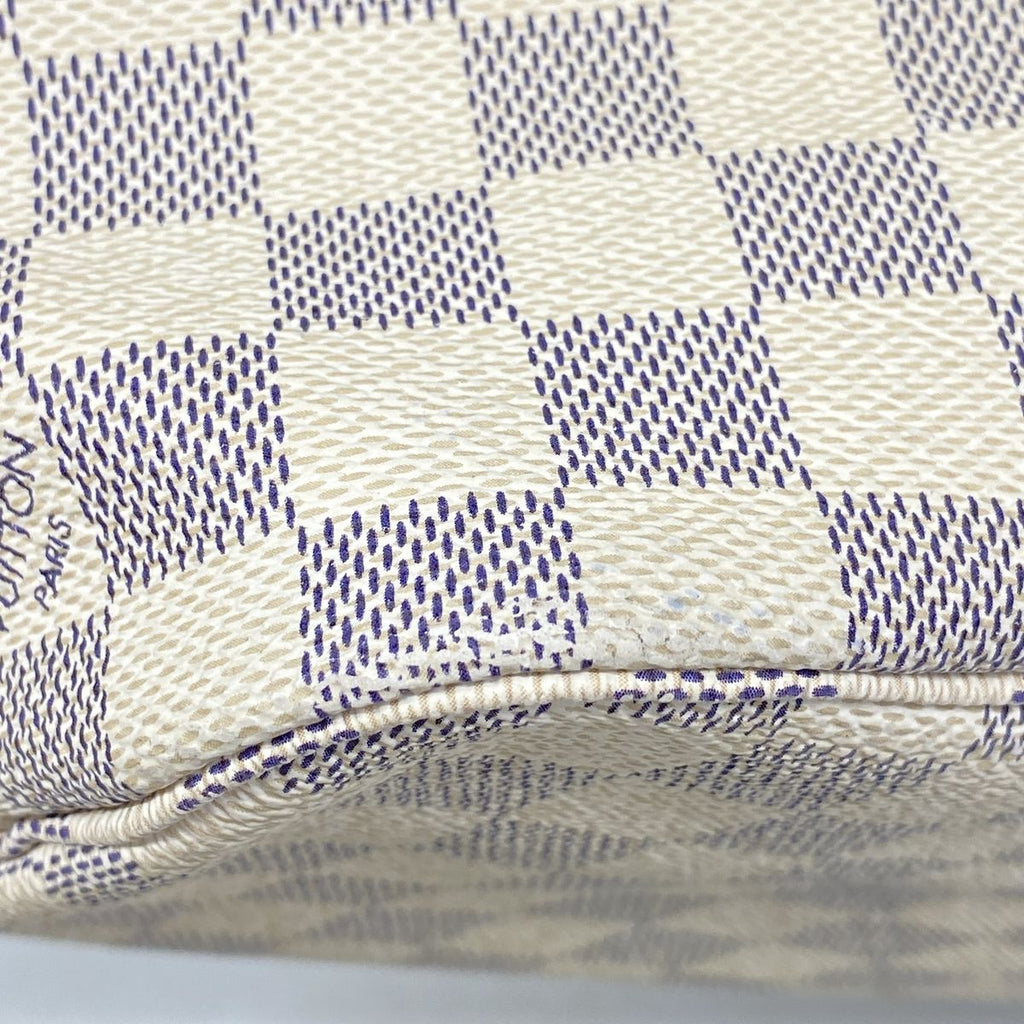 Louis Vuitton Tote Bag Damier Azur Neverfull PM White — view 6