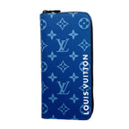 Louis Vuitton Wallet Monogram Zippy Vertical Blue