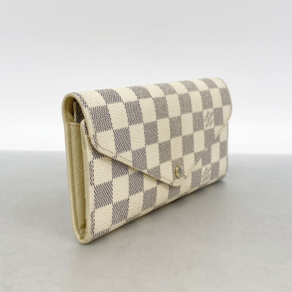 Louis Vuitton Trifold Wallet Damier Azur Portefeuille Josephine White — view 2