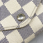 Louis Vuitton Trifold Wallet Damier Azur Portefeuille Josephine White — view 8