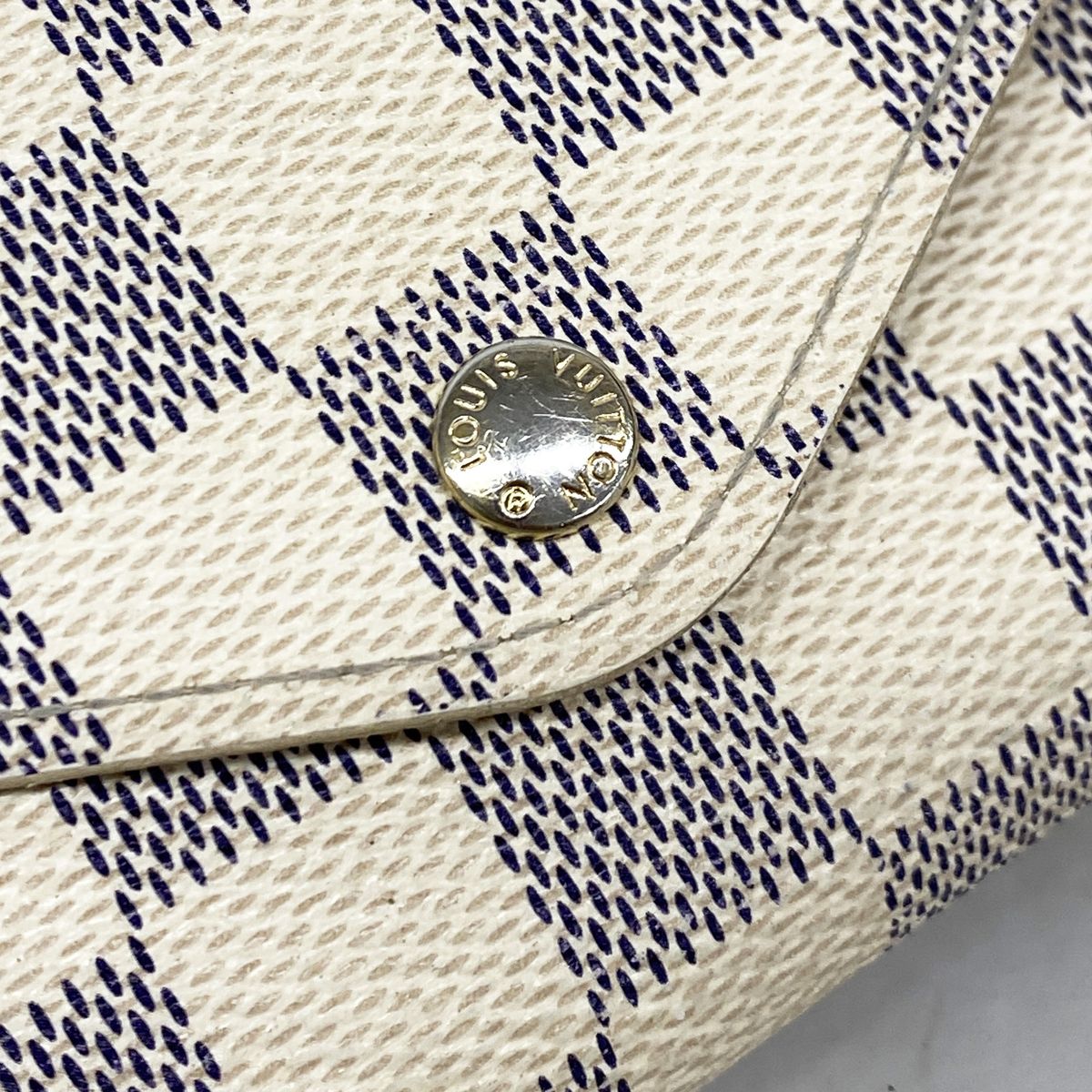 Louis Vuitton Trifold Wallet Damier Azur Portefeuille Josephine White — view 8
