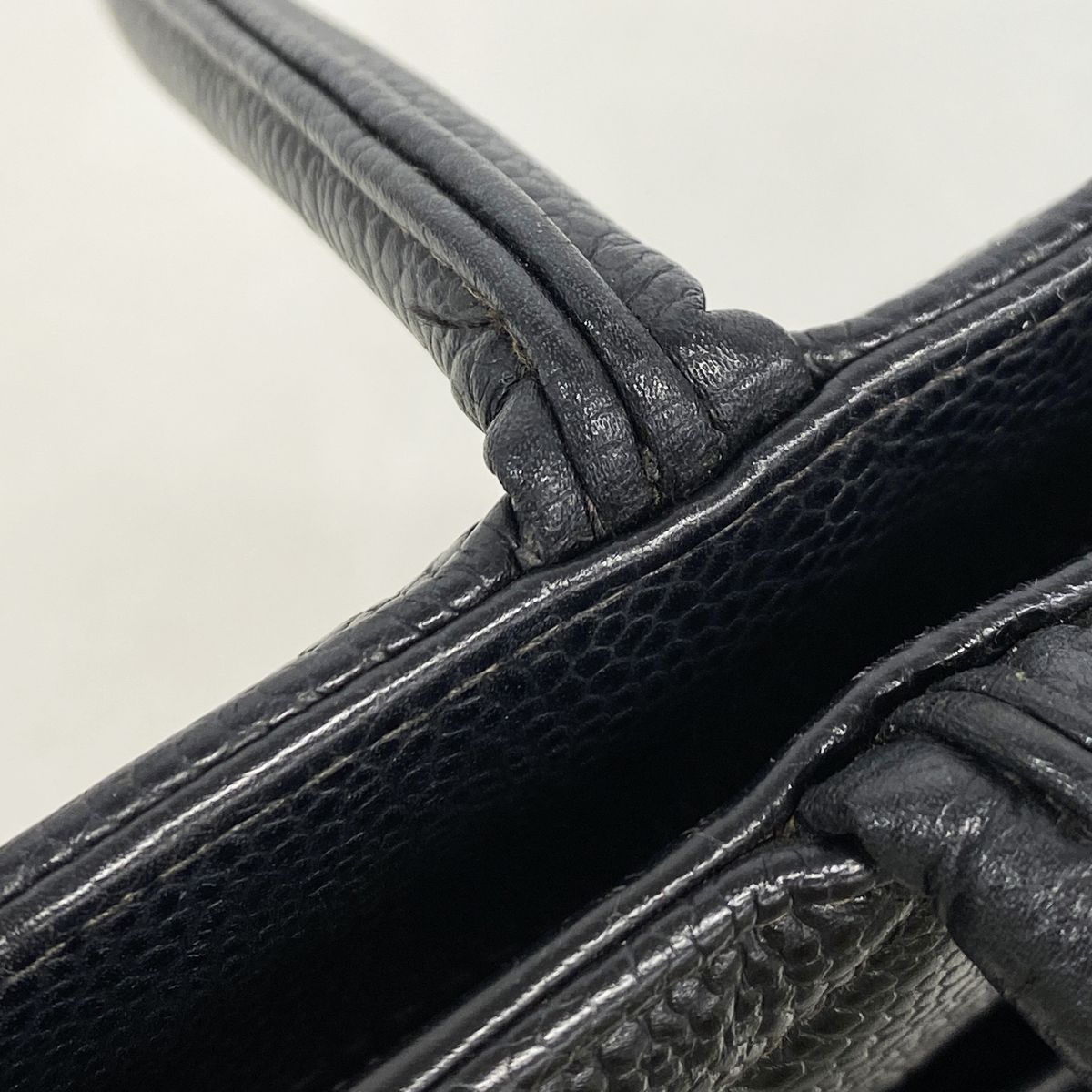 Chanel Tote Bag Reissue Caviar Leather Black Silver — view 8
