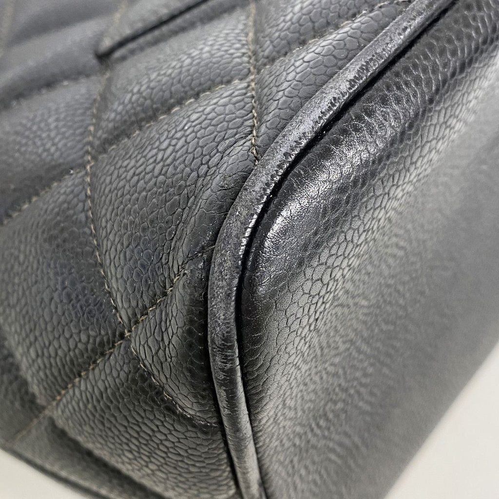 Chanel Tote Bag Reissue Caviar Leather Black Silver — view 6