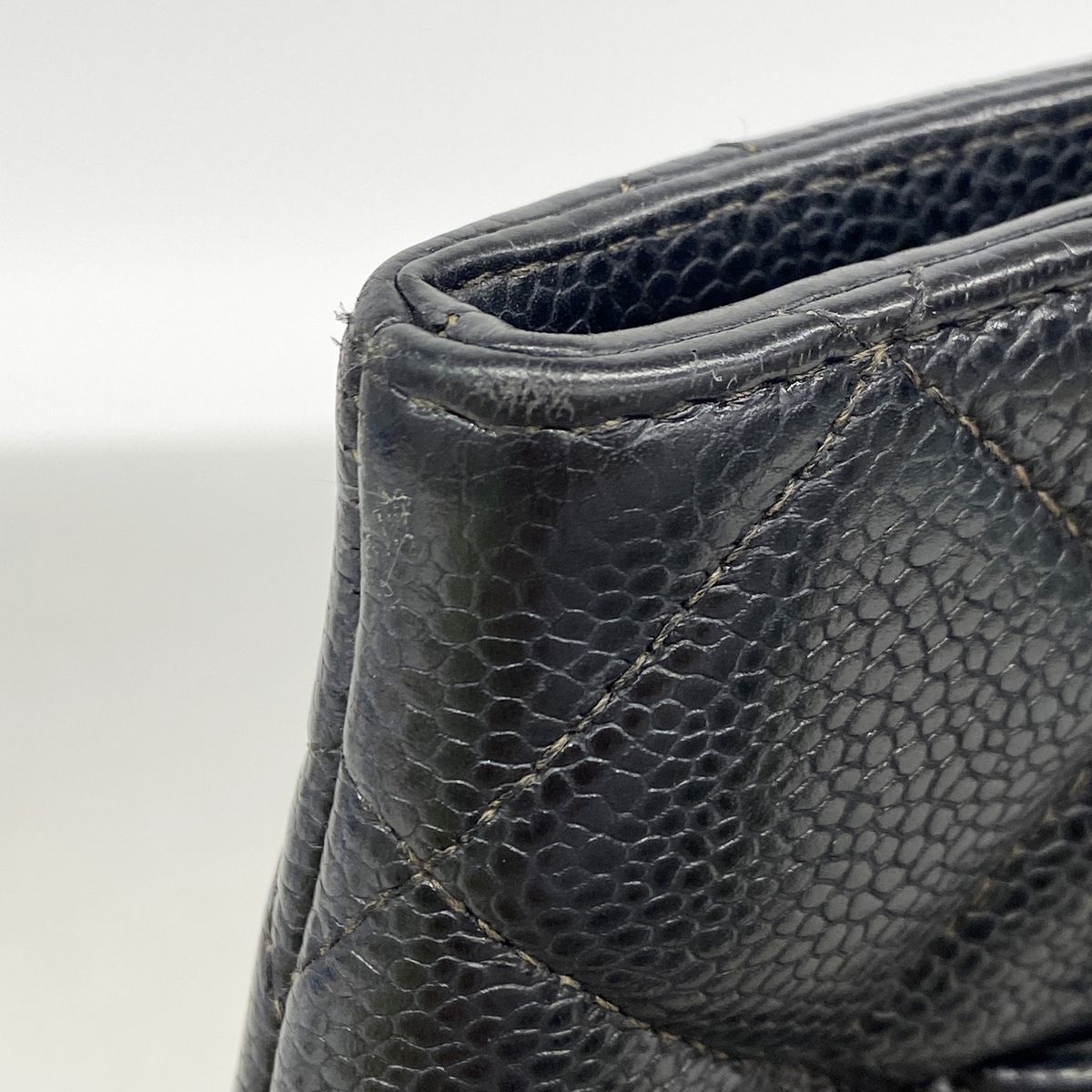 Chanel Tote Bag Reissue Caviar Leather Black Silver — view 7