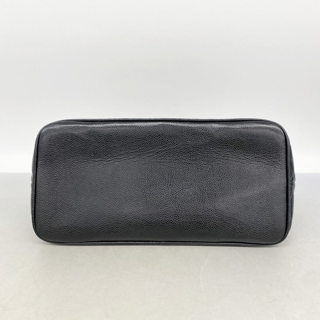 Chanel Tote Bag Reissue Caviar Leather Black Silver — view 3