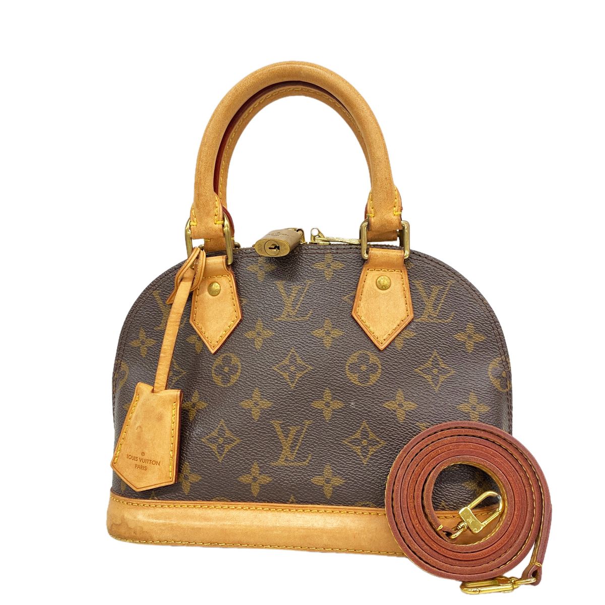 Louis Vuitton Handbag Monogram Alma BB Brown 2-Way Bag