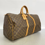 Louis Vuitton Boston Bag Monogram Keepall 55 Brown — view 2