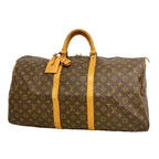 Louis Vuitton Boston Bag Monogram Keepall 55 Brown