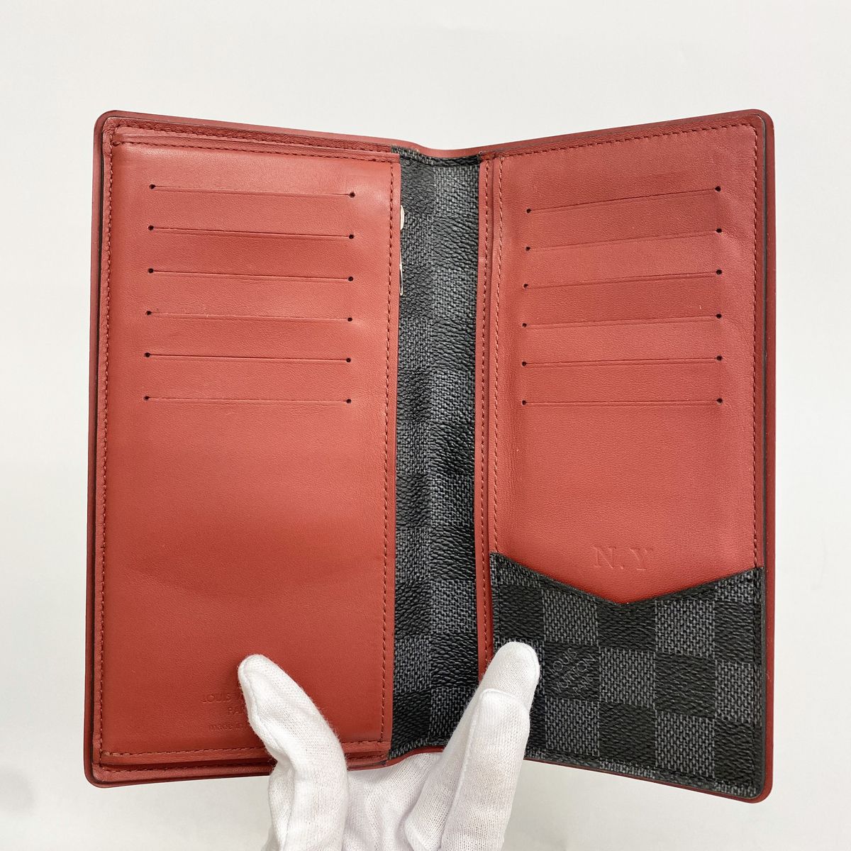 Louis Vuitton Wallet Damier Graphite Portefeuille Brazza Bordeaux — view 3