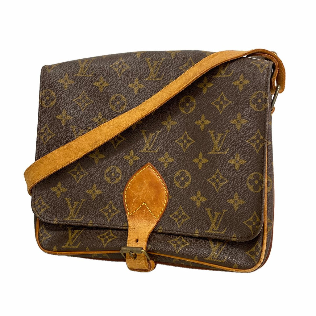 Louis Vuitton Shoulder Bag Monogram Cartouchiere GM Brown