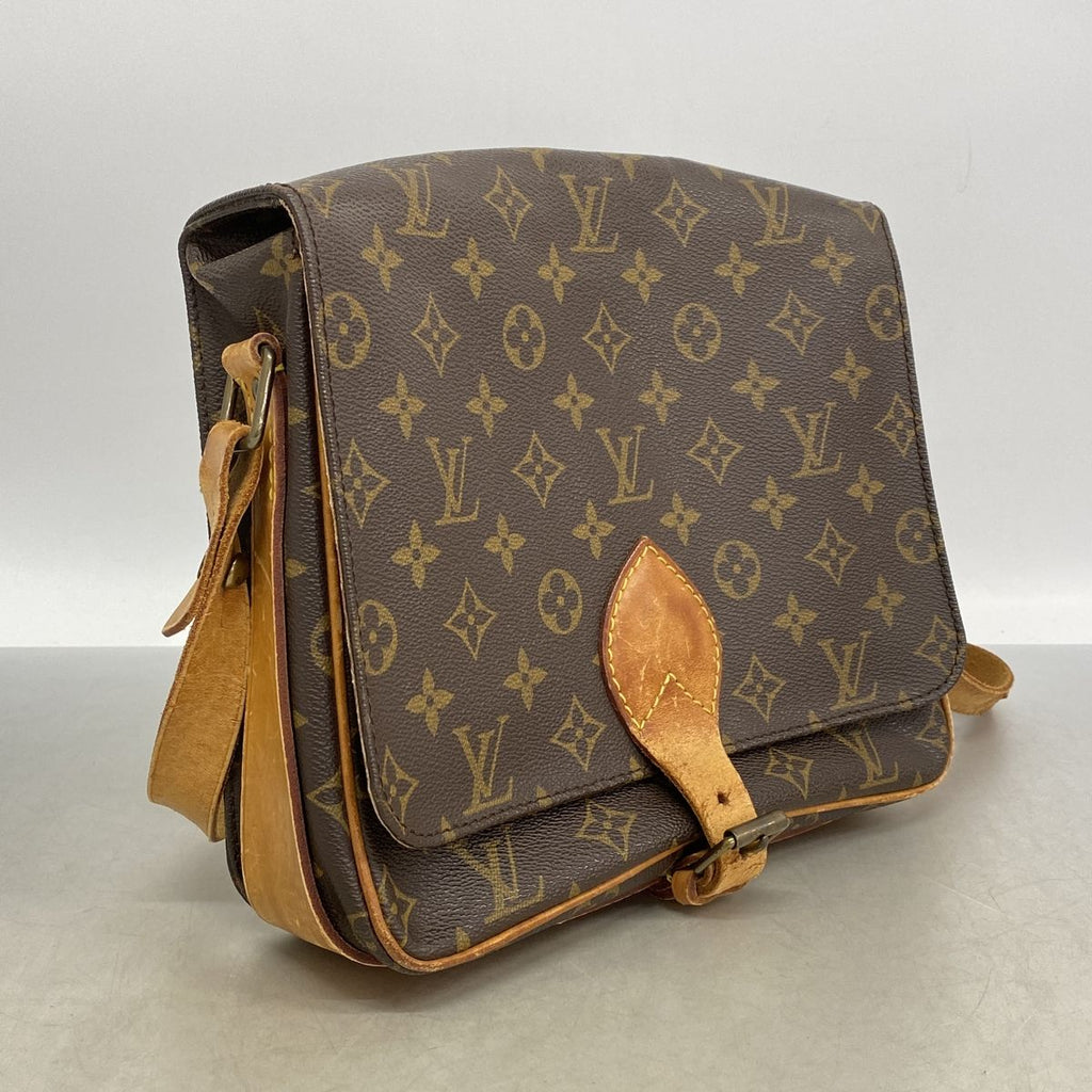 Louis Vuitton Shoulder Bag Monogram Cartouchiere GM Brown — view 2