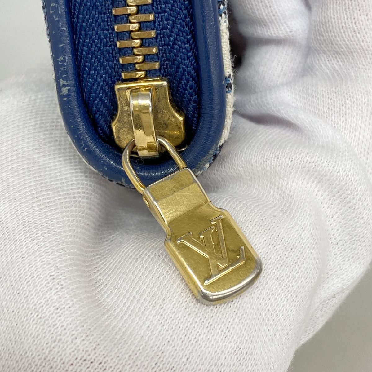 Louis Vuitton Wallet Monogram Jacquard Denim Zippy Marine — view 8