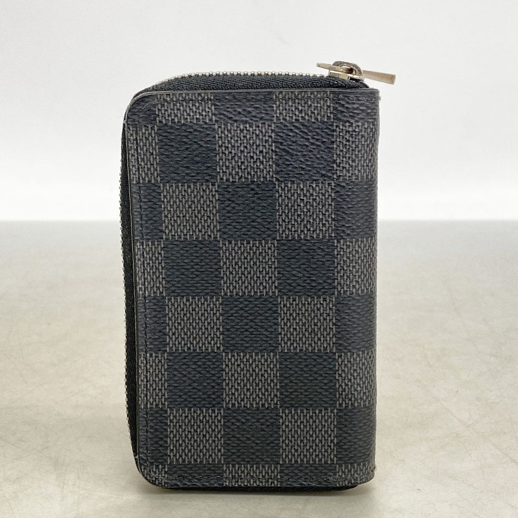 Louis Vuitton Coin Purse Damier Graphite Zippy Black Gray — view 8