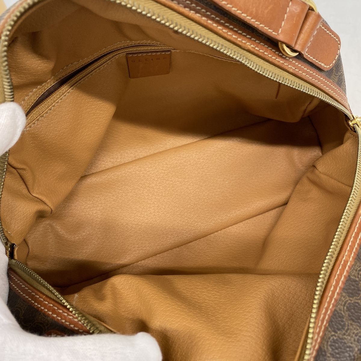 Celine Handbag Macadam Brown Gold — view 4