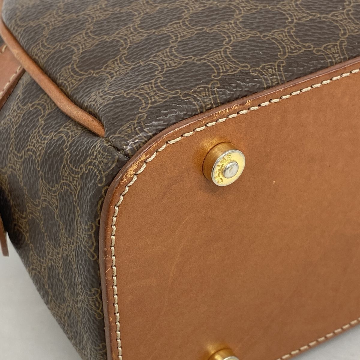 Celine Handbag Macadam Brown Gold — view 6