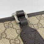 Gucci Tote Bag GG Supreme Beige Brown Silver 2-Way — view 8