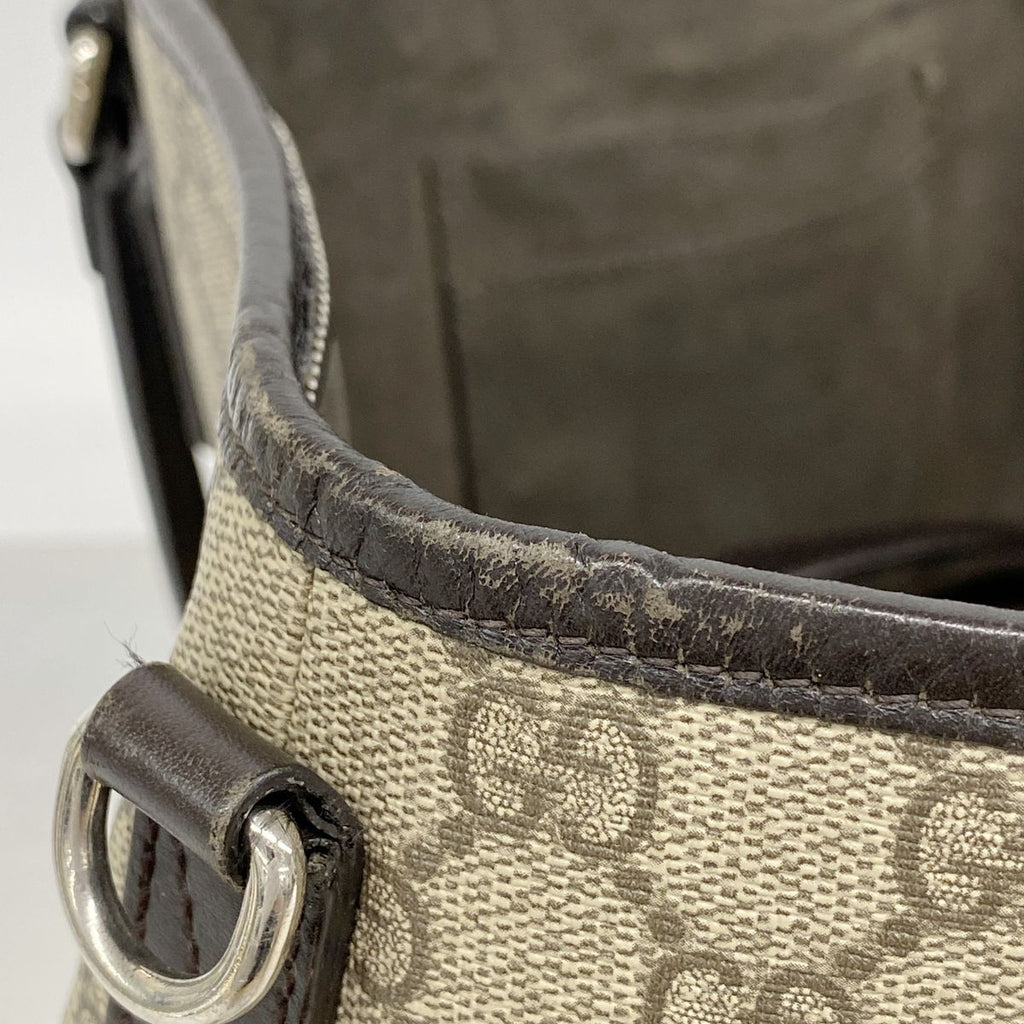 Gucci Tote Bag GG Supreme Beige Brown Silver 2-Way — view 7