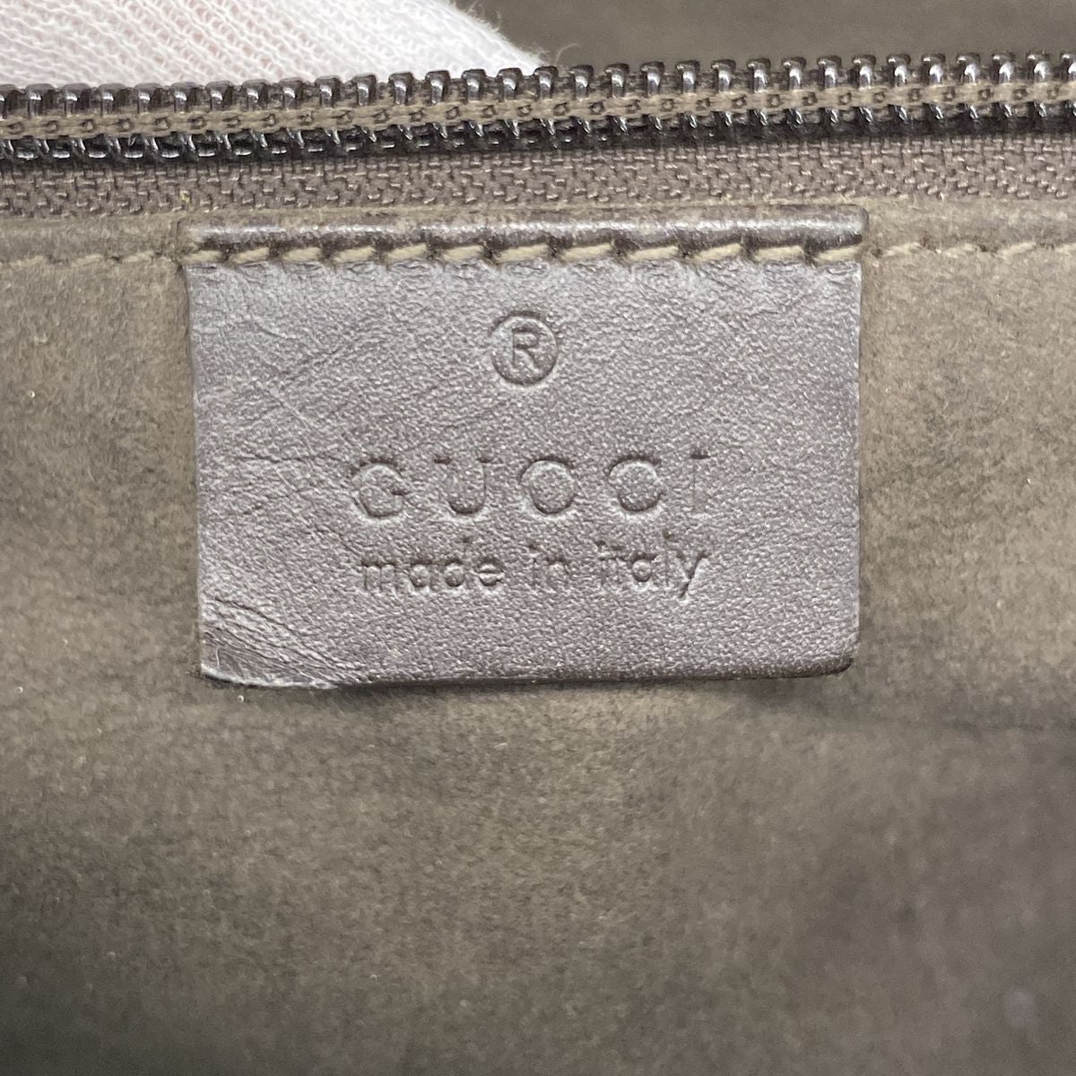 Gucci Tote Bag GG Supreme Beige Brown Silver 2-Way — view 5