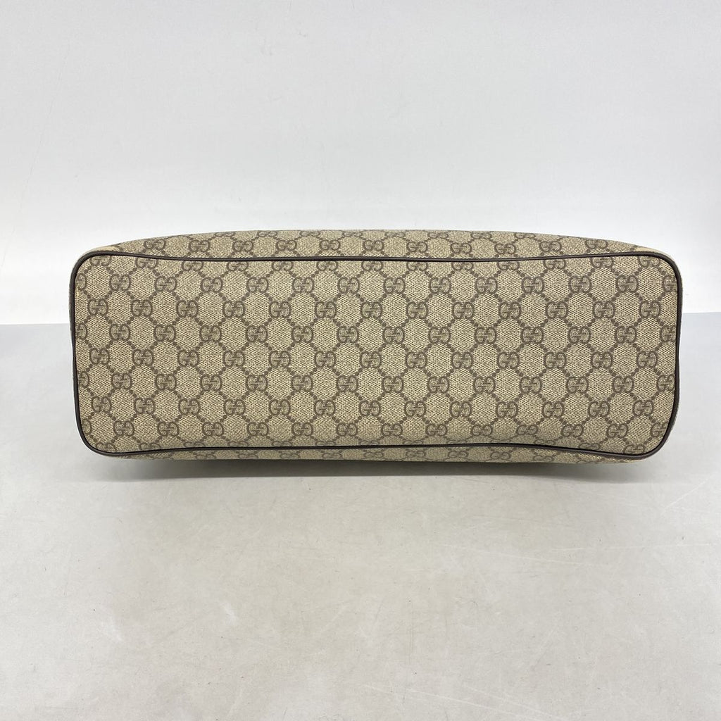 Gucci Tote Bag GG Supreme Beige Brown Silver 2-Way — view 3