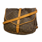 Louis Vuitton Shoulder Bag Monogram Saumur 35 Brown