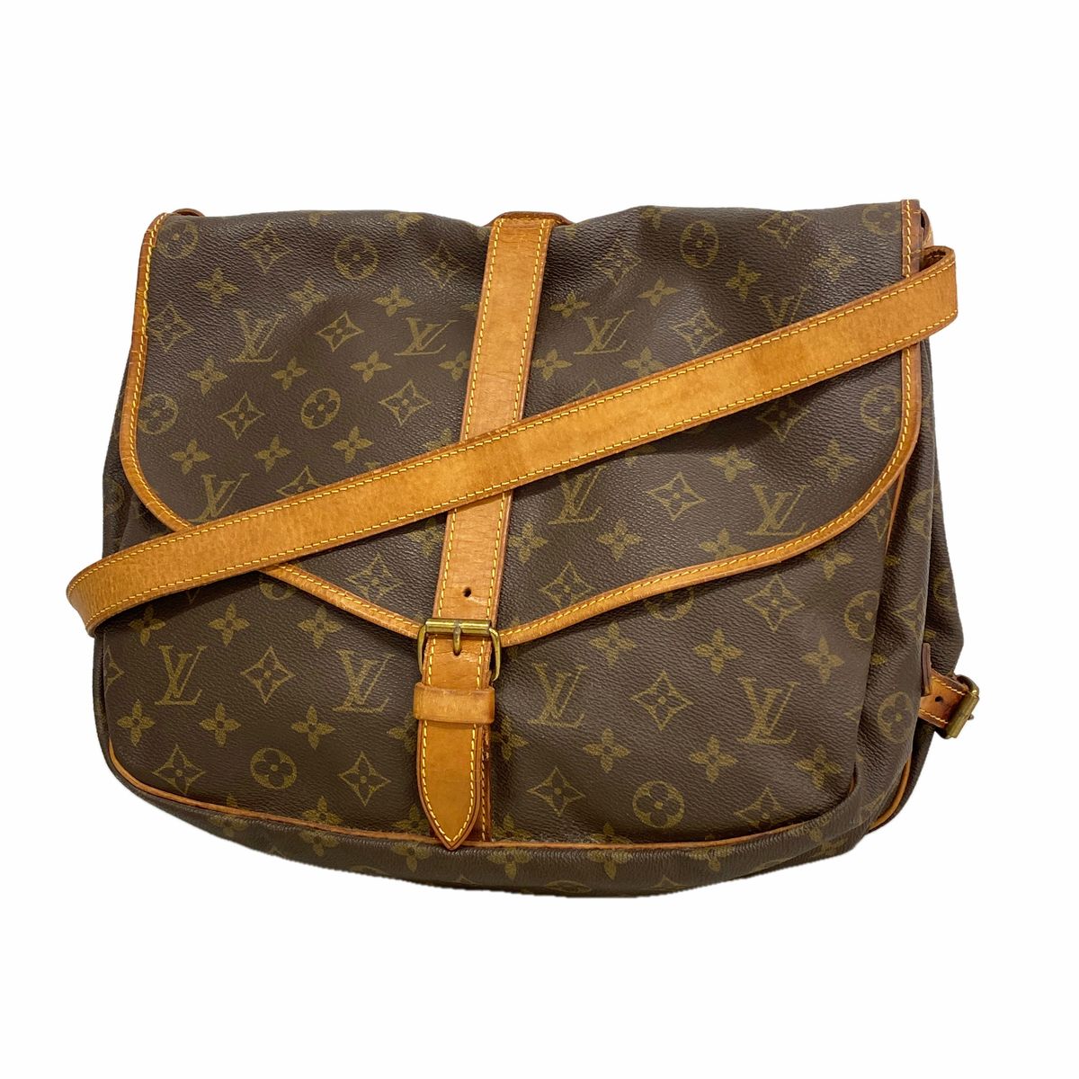 Louis Vuitton Shoulder Bag Monogram Saumur 35 Brown